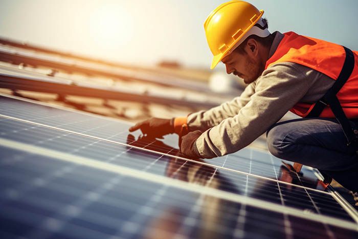 Montage des panneaux solaires photovoltaïques