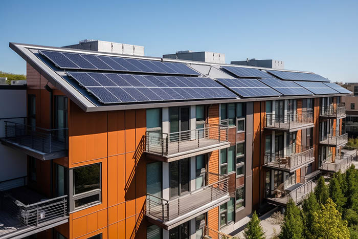 L'installation de panneaux solaires en copropriété, facilitée par des aides financières.