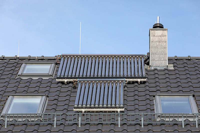 Ensemble de panneaux solaires thermiques