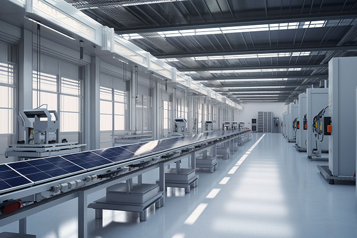 Installation de fabrication avancée de panneaux solaires Thomson